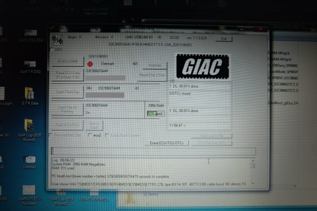 Golf 6「GIAC Tuning Data Install、リアハッチロックユニット」
