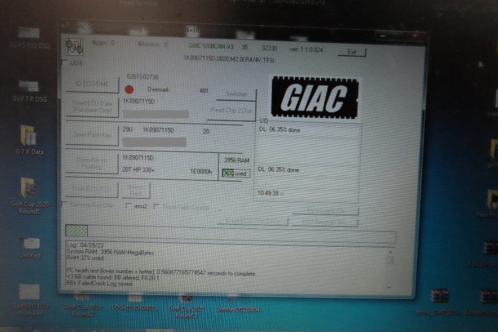 Golf 6 R「GIAC Tuning Data Install」