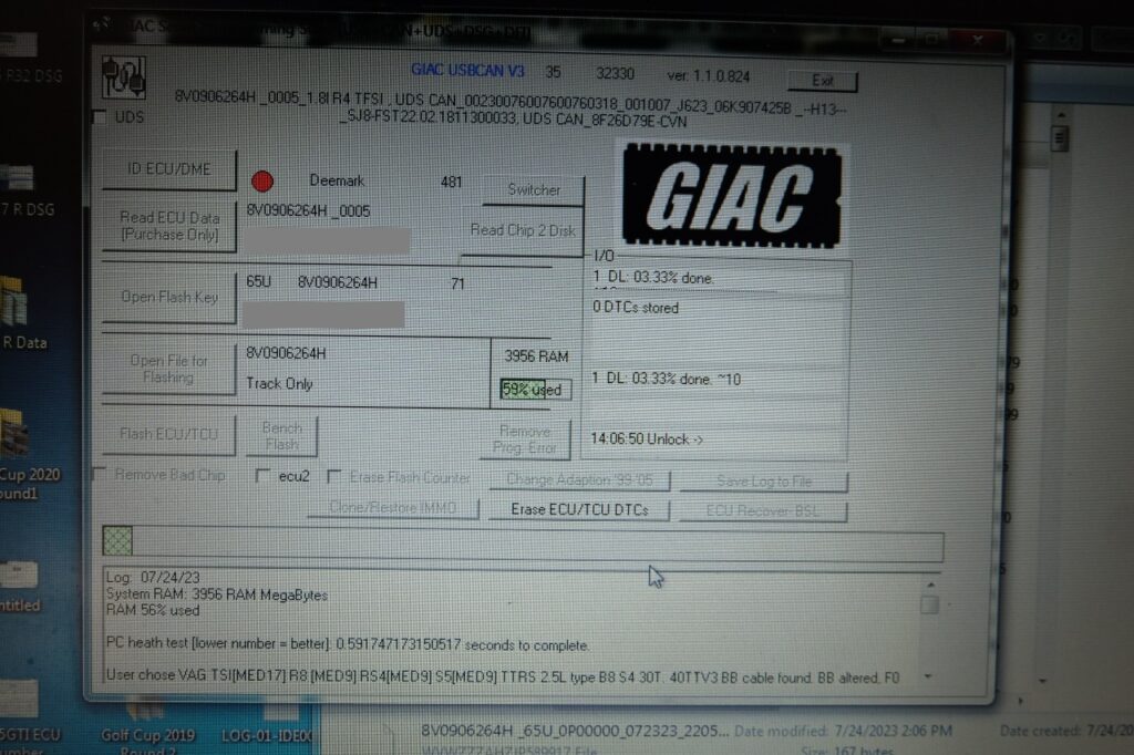 Golf 7 Alltrack「GIAC Tuning Data Install」