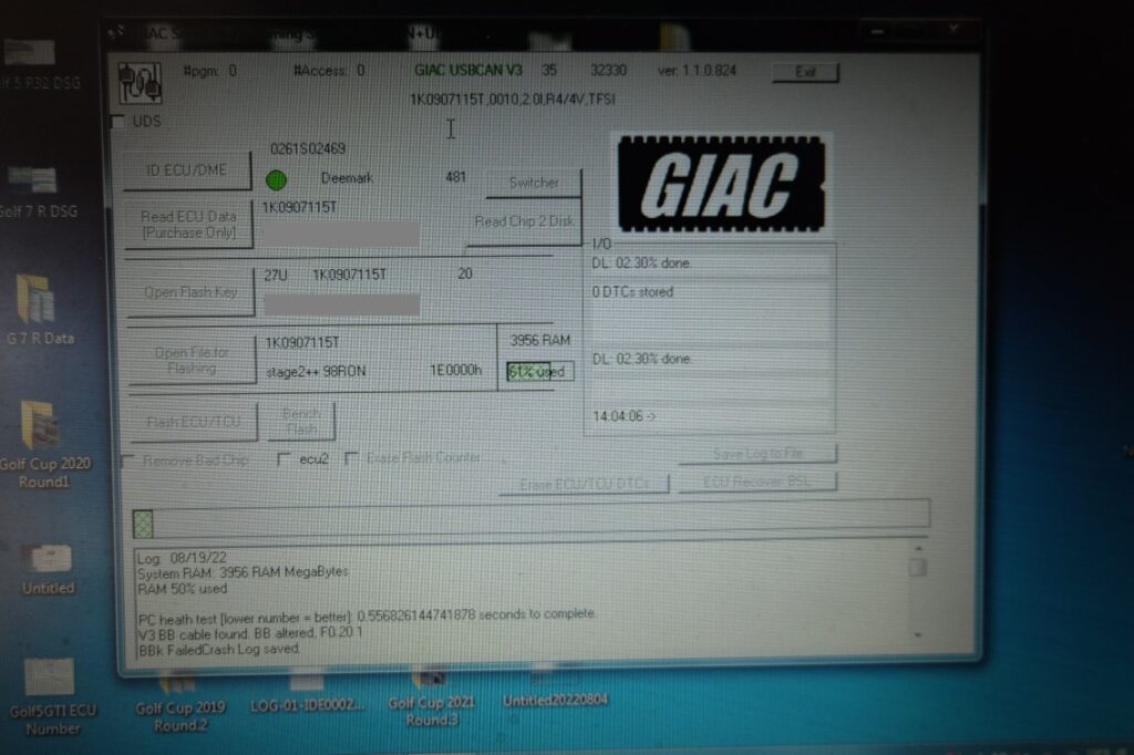 Golf 5 Pirelli「GIAC Stage2++ Tuning Data Install」