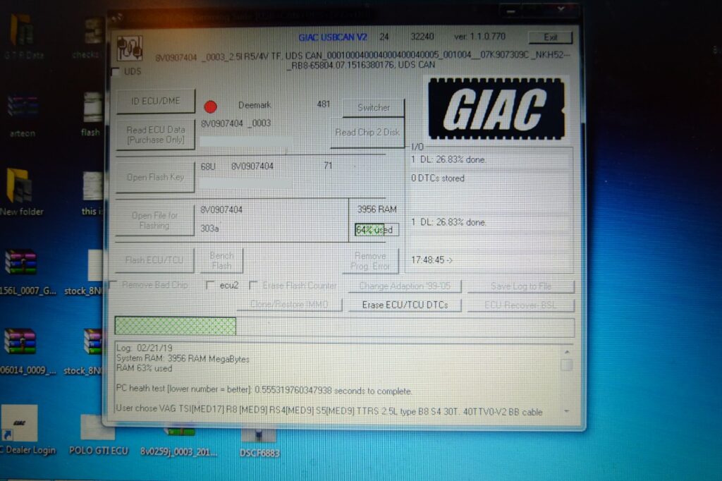AUDI RS3「GIAC Tuning Data Install」