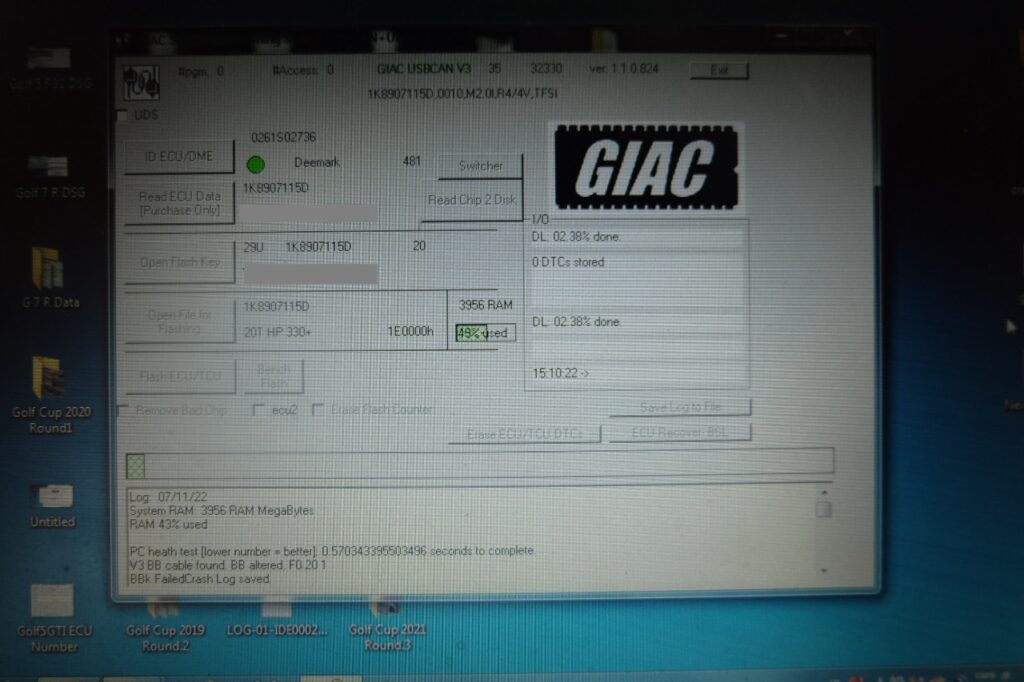 Golf 7.5 R「GIAC Tuning Data Install」